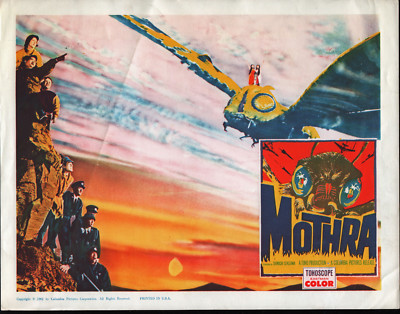 MOTHRA original 1962 lobby card TOHO SCI-FI 11x14 movie poster EMI &YUMI ITO-image