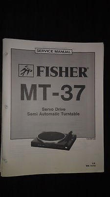 Fisher mt-37 Service Manual original repair book stereo turntable record player-image