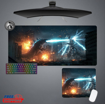 Godzilla vs MechaGodzilla Mouse Pad With NonSlip Rubber Base Desk Mat-image