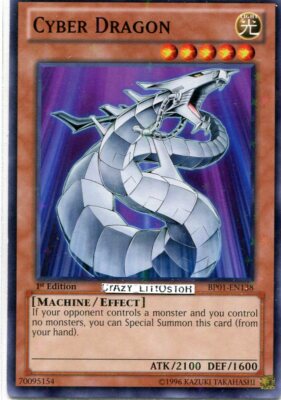 YU-GI-OH CYBER DRAGON 1ST ED STARFOIL NM/MINT BP01-EN138-image