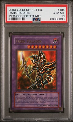 Yugioh Dark Paladin 1st Ed MFC Corrected Art PSA 10 GEM MINT-image
