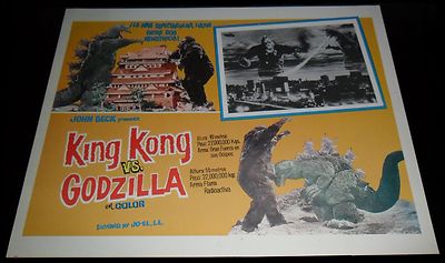 1962 King Kong vs Godzilla ORIGINAL LOBBY CARD Ishirô Honda JAPANESE SCI-FI B-image