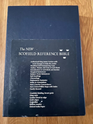 1967 KJV New Scofield Reference Bible 09178xBLACK with BOX- Leather - LikeNew-image
