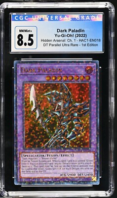 Yugioh - Dark Paladin - Parallel Ultra Rare - CGC 8.5 NM / Mint - Free Pack!-image