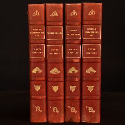 c1890 4vol Works of Whyte-Melville Illustrated Poetry Fiction-image