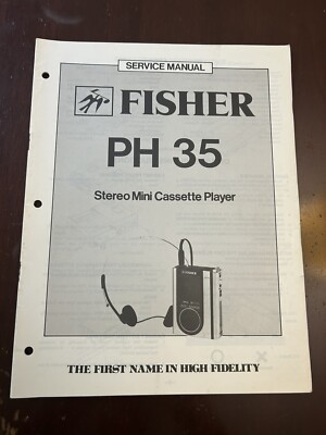 Fisher PH 35 Stereo Mini Cassette Player Service Manual Vintage OEM Repair-image