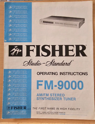 Vintage Fisher FM-9000 AM/FM Stereo Synthesizer Tuner Operating Instructions   F-image