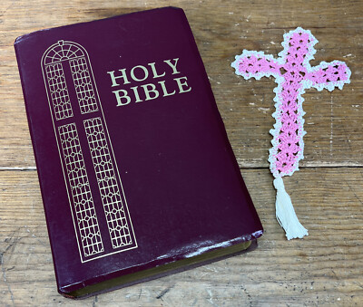 Holy Bible KJV Giant Print Reference Concordance Red Letter Nelson 881CBG 1990-image