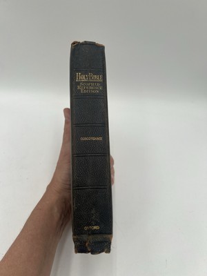 Holy Bible Scofield Reference Edition Concordance Oxford 1917 Antique Leather-image
