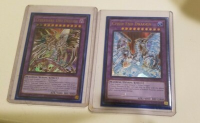 Yugioh Cyber End Dragon + Cyberdark End Dragon Misprint Set-image