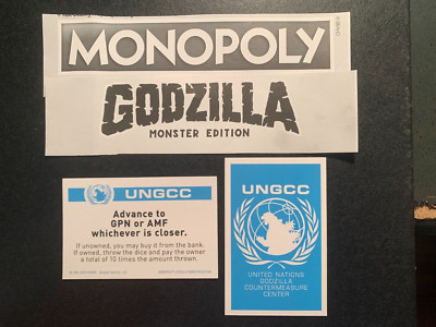 Monopoly Godzilla ADVANCE TO GPN OR AMF CARD UNGCC GAME REPLACEMENT-image
