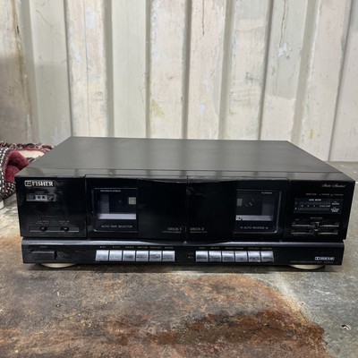 Fisher CR-W9325 Stereo Dual Dubbing Cassette Deck Tested Working-image