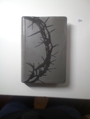 Holman KJV Large Print Reference Bible Red Letter Charcoal Leather Touch-image