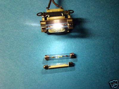 6.3 VAC WHITE FUSE LAMPS 42MM LONG  2PK SET FITS FISHER OTHERS-image