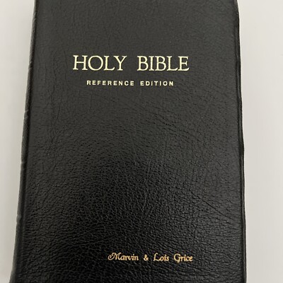 Nelson Genuine Leather Compact KJV Black Reference Bible Red Letter, Tabs-image