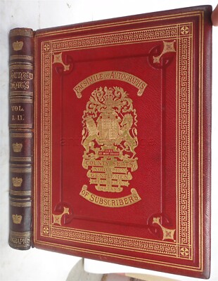 1880 antique COUNTY SEATS NOBLEMEN GENTLEMEN Great Britian Ireland AUTOGRAPHS -image