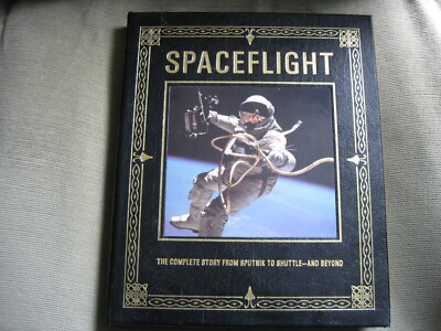 BUZZ ALDRIN SIGNED - SPACEFLIGHT - EASTON PRESS LEATHER ILLUSTRATED NASA APOLLO-image