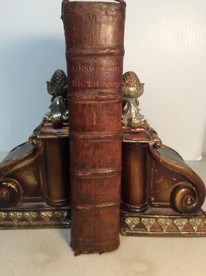 1758 AINSWORTH'S DICTIONARY OF THE LATIN TONGUE & THESAURI * Leather-image