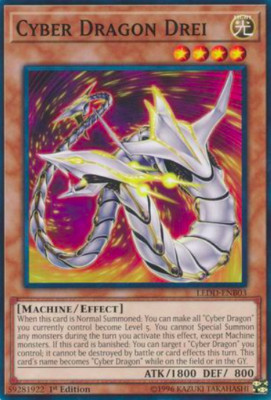 1X NM Cyber Dragon Drei - LEDD-ENB03 - Common 1st Edition yugioh-image
