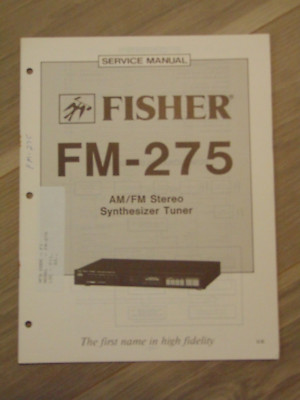 Fisher FM-275 Service Manual Stereo Synthesizer Tuner-image