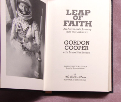 EASTON PRESS Leap of Faith by Gordon Cooper, signed by L. Gordon Cooper-image