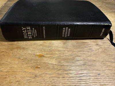 Oxford 1945 Scofield Reference Edition KJV Holy Bible Concordance Black Leather-image