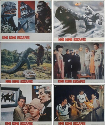 KING KONG ESCAPES Japanese Lobby Card set x6 ISHIRO HONDA GODZILLA KAIJU 1967-image