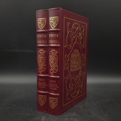 Easton Press Great Lives Winston Churchill by Henry Pelling 2 Vol Leatherbound-image