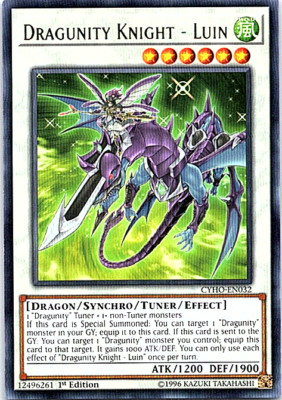 Dragunity Knight - Luin CYHO-EN032 Yu-Gi-Oh! Light Play 1st Edition-image