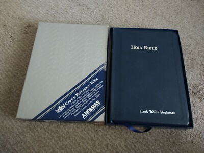 KJV Crown Reference Bible Genuine Leather Indexed Holman-image