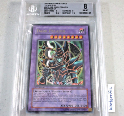 BGS 8 Dark Paladin MFC-105 1st Edition Misprint Ultra Rare YuGiOh English 2003-image
