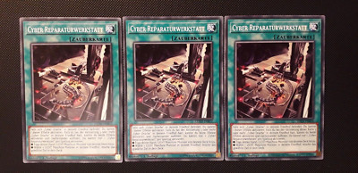 Yu-Gi-Oh! 3x Cyber Repair Workshop, LEDD/SDCS, Common, 1st Edition, excellent-image