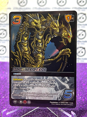 2024 UNIVERSUS GODZILLA MONSTER ZERO # CHA03-KRM 17/22  FOIL GAME CARD-image