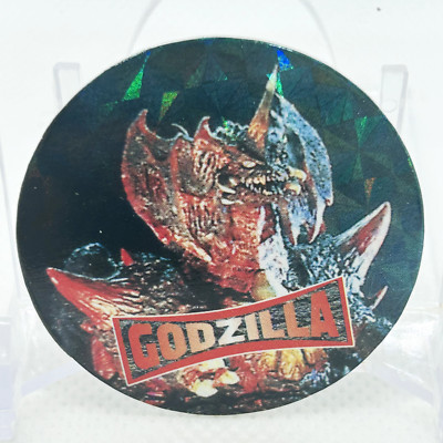 GODZILLA 1995 Vintage Rare card menko Holo Cap Collection Amada Japanese #47-image