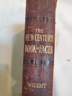 The New Century Book of Facts ~ Wright, King Richardson, 1915. LEATHER Bound VTG-image
