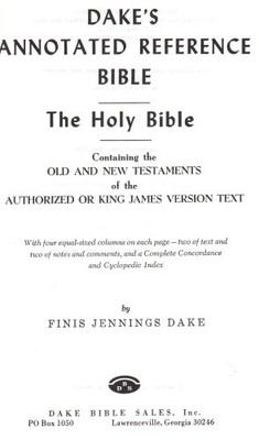 Dake's Annotated Reference Bible (The Holy Bible, Concordance)-image