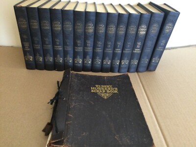Elbert Hubbard LIttle Journeys (1916) Memorial Edition Lot 14 books + scrapbook.-image