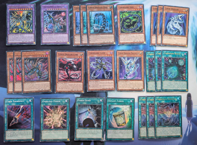 YuGiOh 25 Card Cyberdark Cyber Dragon Deck Ft Cyberdark End Dragon & More!-image