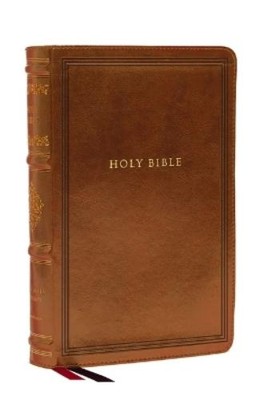 Thomas Nelson KJV Large Print Reference Bible, Brown (Leather Bound) (UK IMPORT)-image