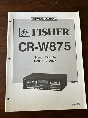 Fisher CR-W875 Stereo Double Cassette Deck Service Manual OEM Vintage Diagrams-image