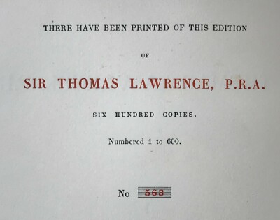 Limited Edition with Autograph Letter Signed  Sir Thomas Lawrence  Goupil  1900 -image