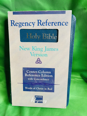 NEW KJV King James Reference Bible Leather Center Column Reference Red Letter-image