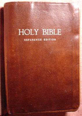 Vintage Leather Holy Bible Reference Edition KJV & Red Letters - T Nelson USA 19-image