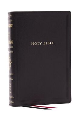 RSV Personal Size Bible with Cross References, Black Genuine Leather, Thumb Inde-image