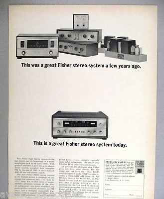 Fisher Stereo System PRINT AD - 1964 ~~ Fisher Radio Corp.-image