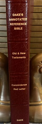 ✝️ Dakes Annotated Reference Bible Burgundy Large Note Edition Leather Indexed-image
