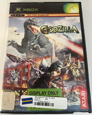 Godzilla: Save the Earth Xbox, 2004 RARE Blockbuster display only case-image