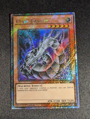 Yugioh - Cyber Dragon RA03-EN155 1st Edition Platinum Secret Rare NM-image