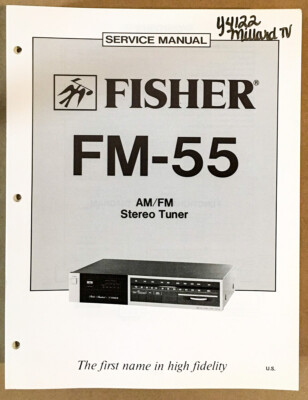 Fisher FM-55 Tuner Service Manual *Original*-image