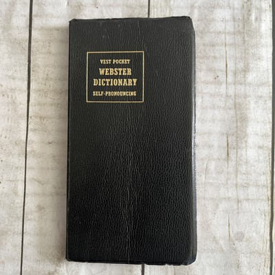 1960 Vintage Vest Pocket Webster Dictionary Self Pronouncing-image